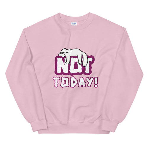 Not Today Cat Crewneck Sweatshirt for Women