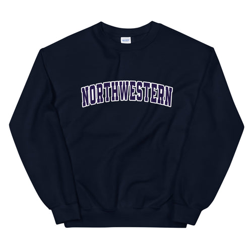 NorthWestern Sweatshirt - University Pullover Crewneck Sweatshirt