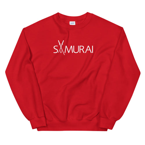 Red Samurai Pullover Crewneck Sweatshirt for Women