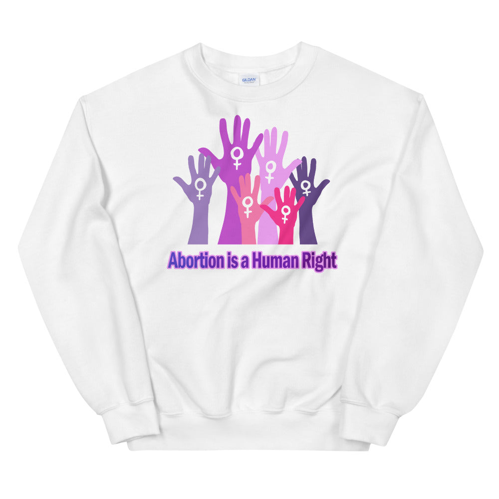 Abortion is Human Right Crewneck Sweatshirt for Women
