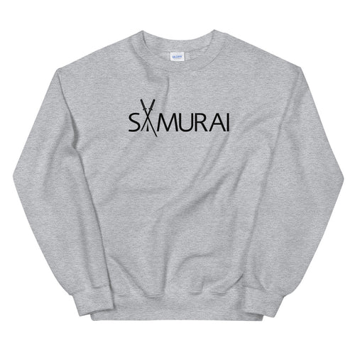 Grey Samurai Pullover Crewneck Sweatshirt for Women