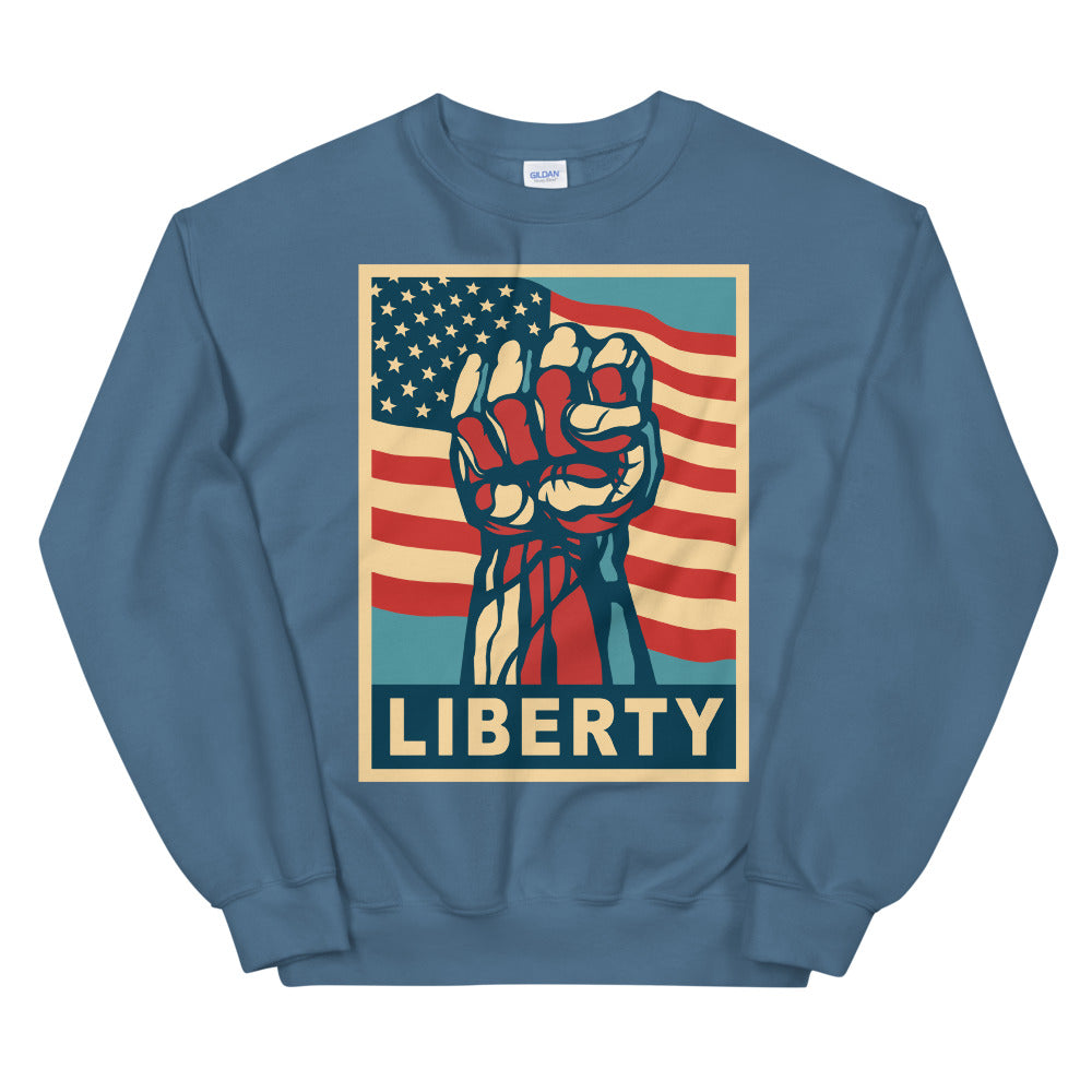 Liberty Crewneck Sweatshirt for Activist Women