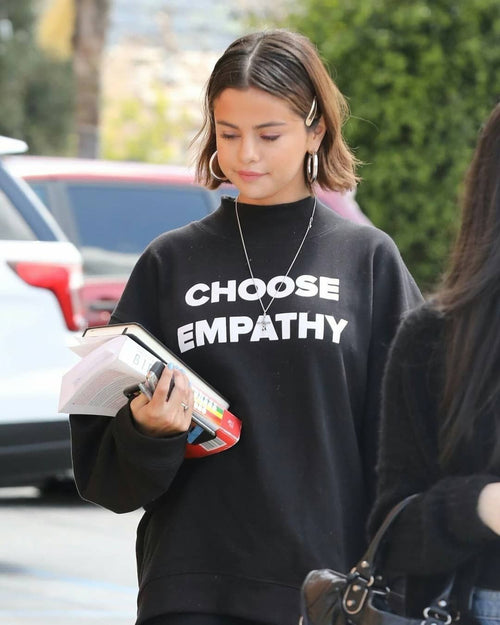 Black Choose Empathy Sweatshirt Pullover Crewneck for Women