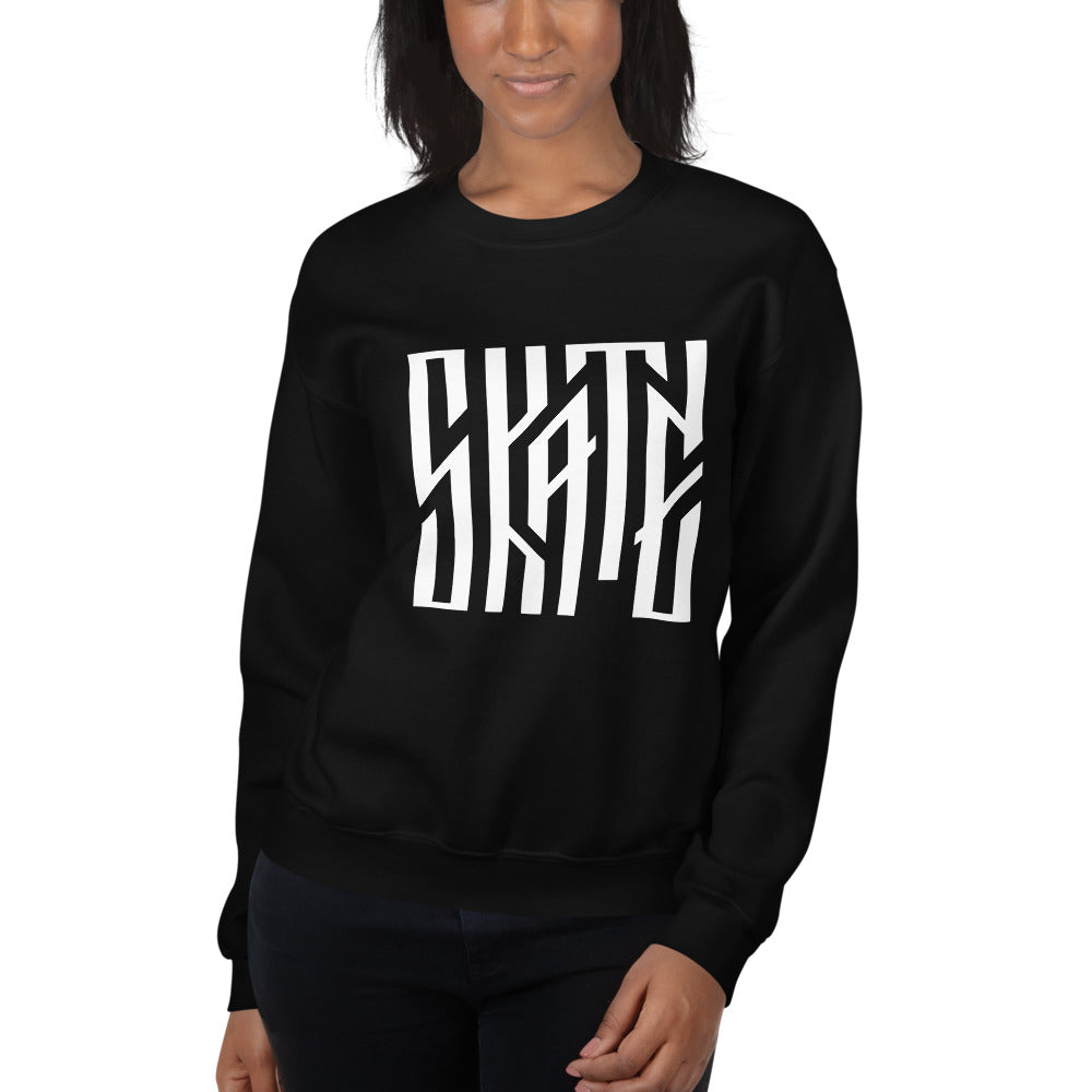 Skate Sweatshirt | Cool Skate Crew Neck Pullover for Women