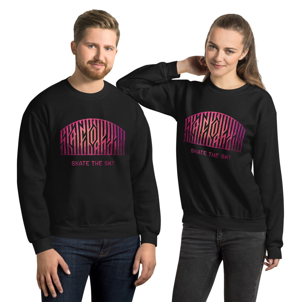 Skate The Sky Sweatshirt | Skateboarding Crew Neck For Women