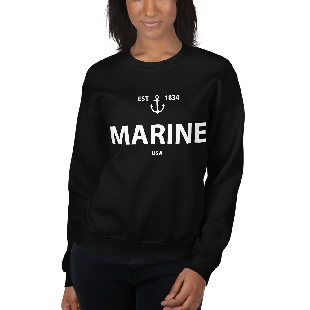 USA Marine Girlfriend Crew Neck Sweatshirt for Women