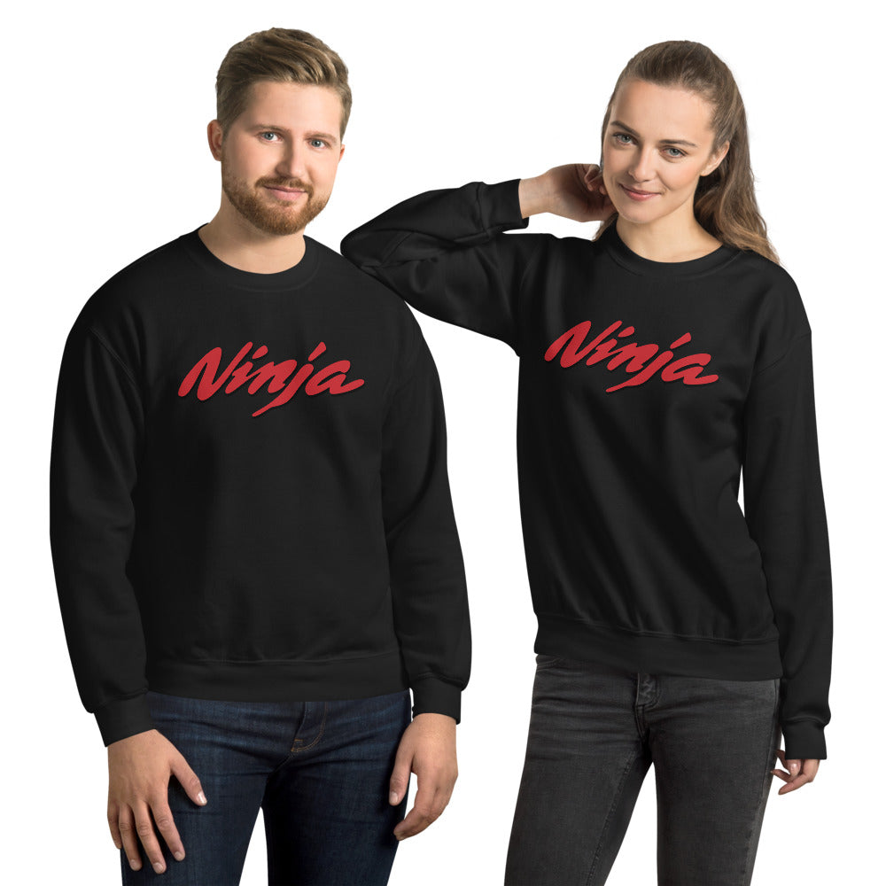 Ninja Sweatshirt | One Word Ninja Pullover Crew Neck for Women