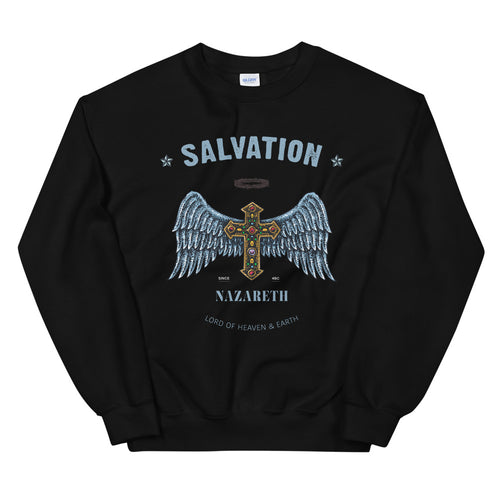 Jesus Salvation Sweatshirt | Jesus Cross Lord of Heaven & Earth Crewneck