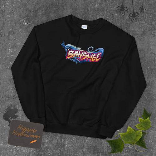 Halloween Banshee Graphic Printed Pullover Crewneck Sweatshirt