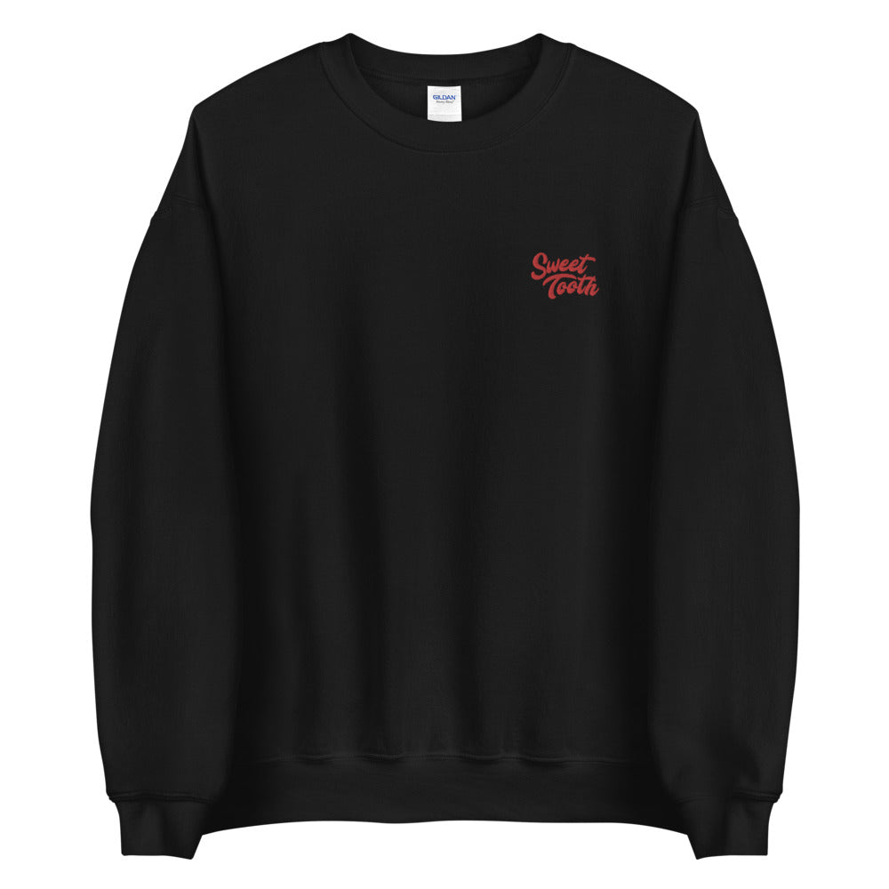 Sweet Tooth Sweatshirt Embroidered Sweets Lover Pullover Crewneck