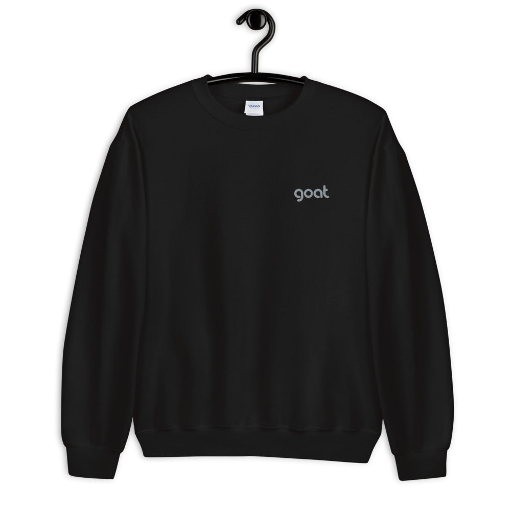 GOAT Sweatshirt | Embroidered The Greatest of All Time Pullover Crewneck