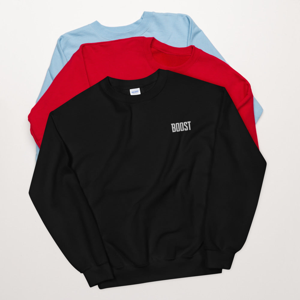 Boost Sweatshirt | Embroidered Boost Pullover Crewneck