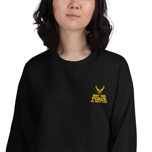 May the Force Be With You Sweatshirt Embroidered Pullover Crewneck
