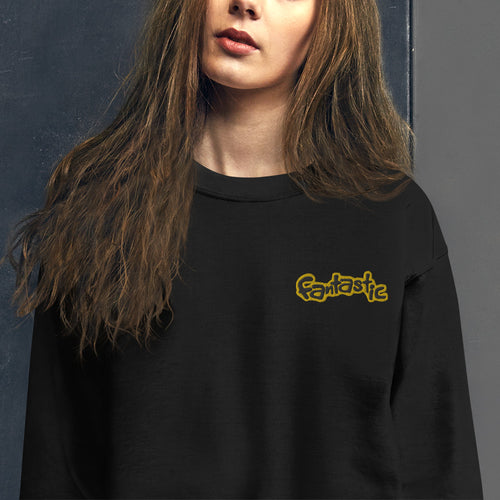 Fantastic Embroidered Sweatshirt for Extraordinarily Good or Attractive Women