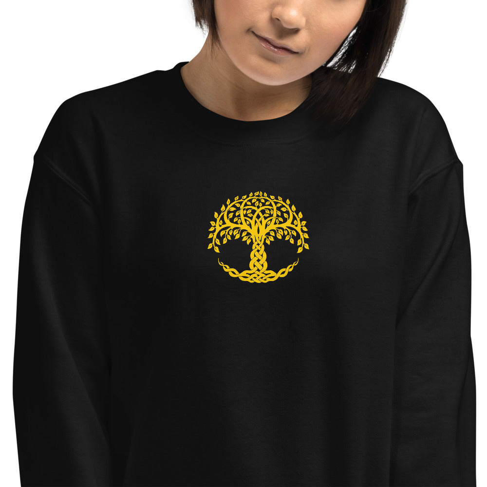 Tree of Life Sweatshirt Embroidered Celtic Symbol Pullover Crewneck