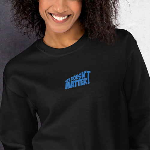 Size Doesn't Matter Meme Sweatshirt Embroidered Pullover Crewneck