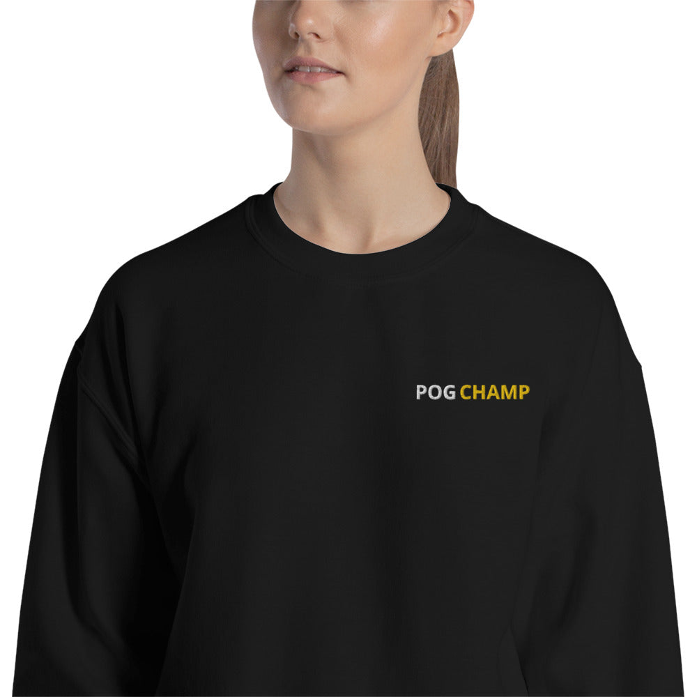 PogChamp Sweatshirt Embroidered Twitch Pogchamp Meme Crewneck