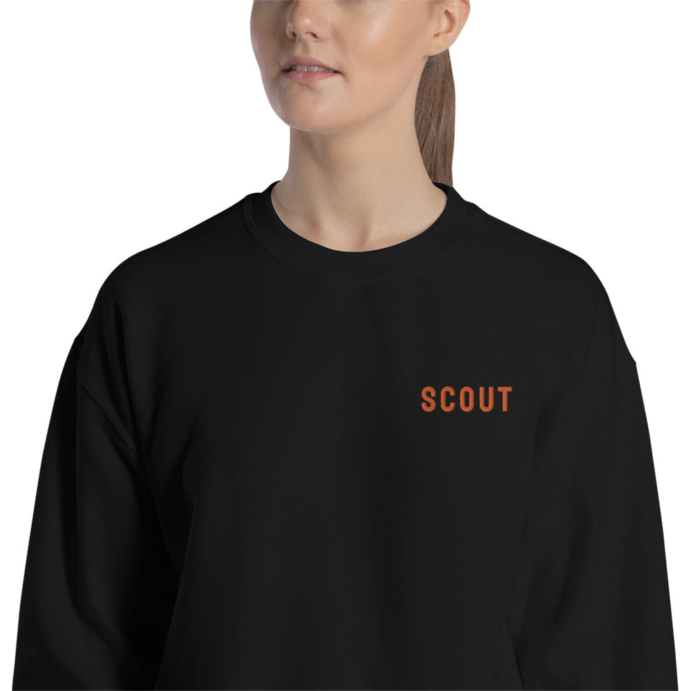 Scout Sweatshirt Embroidered Girl Scout One Word Pullover Crewneck