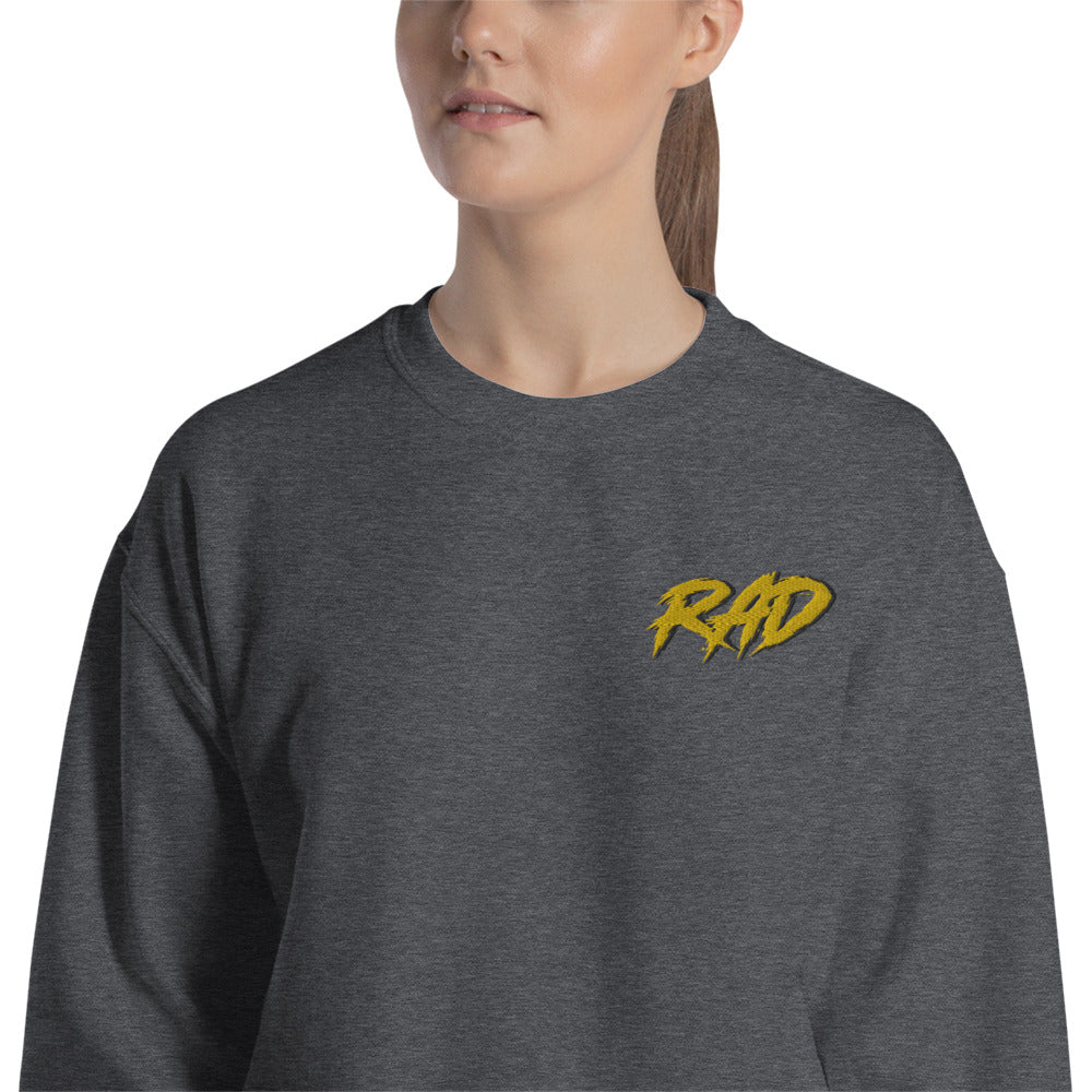 RAD Sweatshirt Really Awesome Dope Embroidered Pullover Crewneck