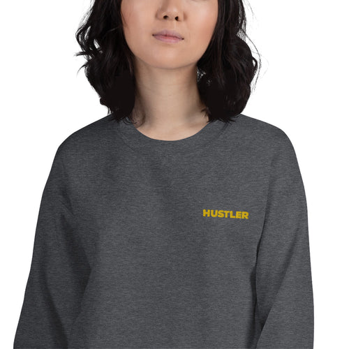Goal Oriented Hustler Embroidered Pullover Crewneck Sweatshirt