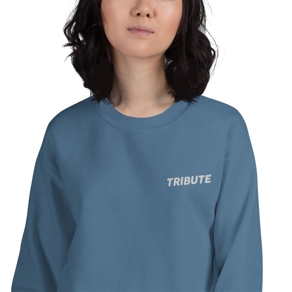 Grief Empowerment "Tribute" Embroidered Pullover Crewneck Sweatshirt