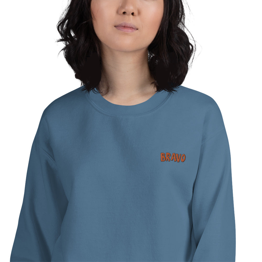 Bravo Sweatshirt Embroidered Sarcastic Pullover Crewneck for Women