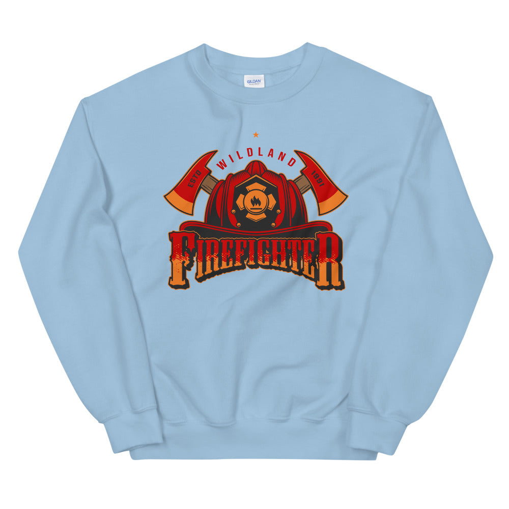 Wildland Firefighter Crewneck Sweatshirt Pullover for Women
