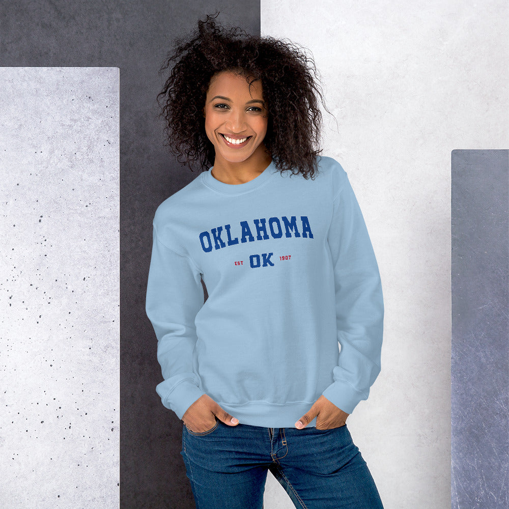 Oklahoma Sweatshirt | OK State Pullover Crewneck for Women