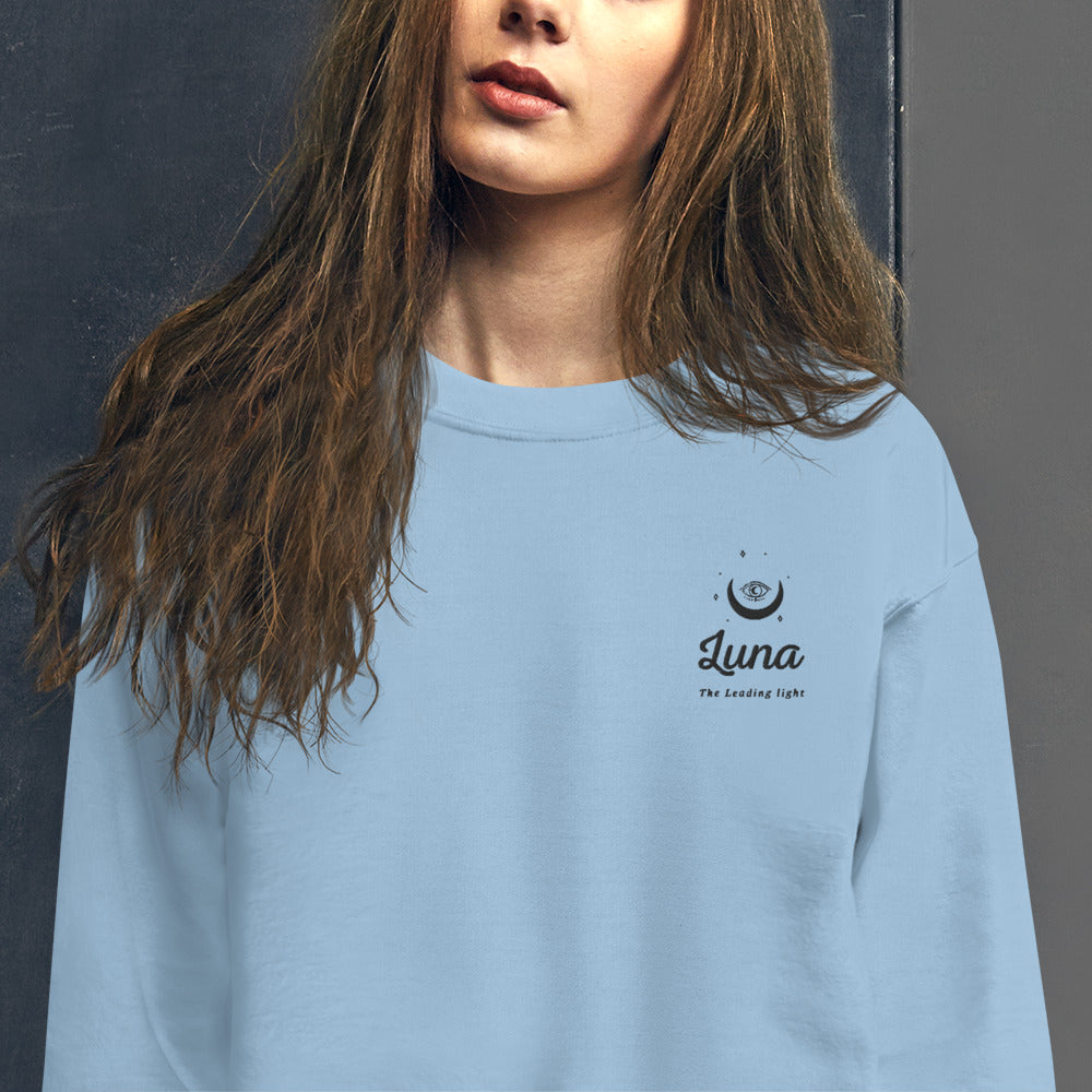 Luna Sweatshirt | Personalized Name Embroidered Pullover Crewneck