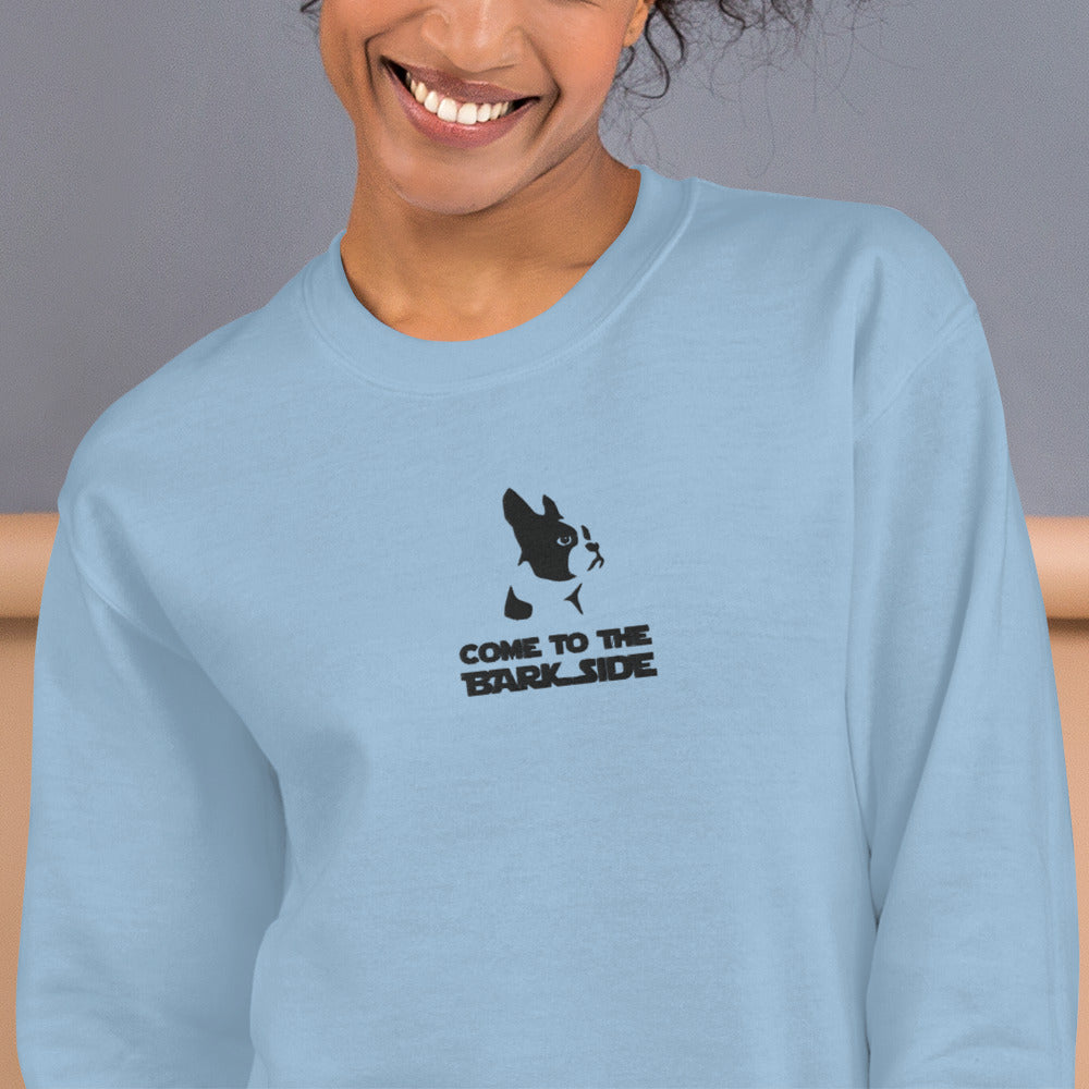 Boston Terrier Star Wars Sweatshirt Embroidered Dog Pullover Crewneck Women