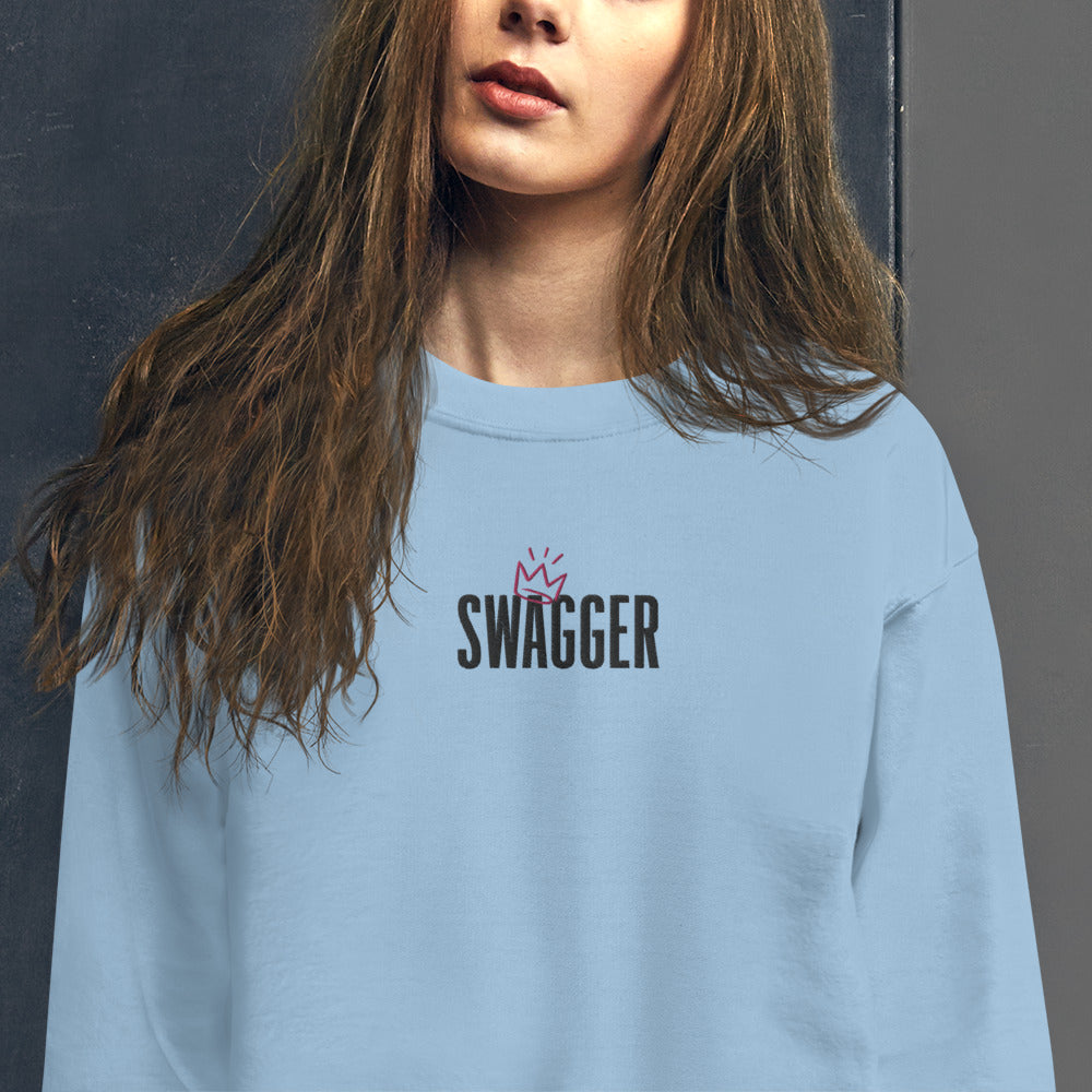 Swagger Sweatshirt Embroidered naughty & Confident Pullover Crewneck