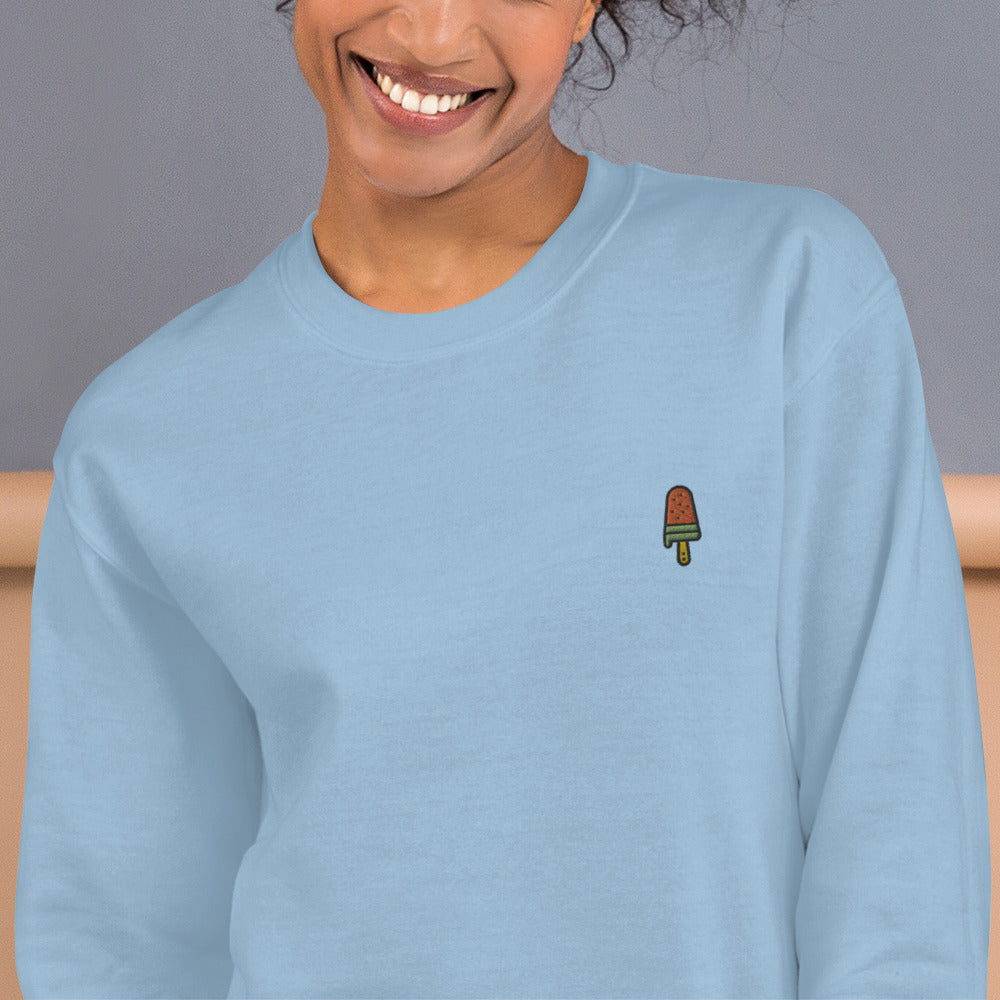 Popsicle Sweatshirt Embroidered Cute Ice Pop Pullover Crewneck