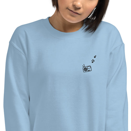 Cute Radio Sweatshirt Embroidered Pullover Crewneck