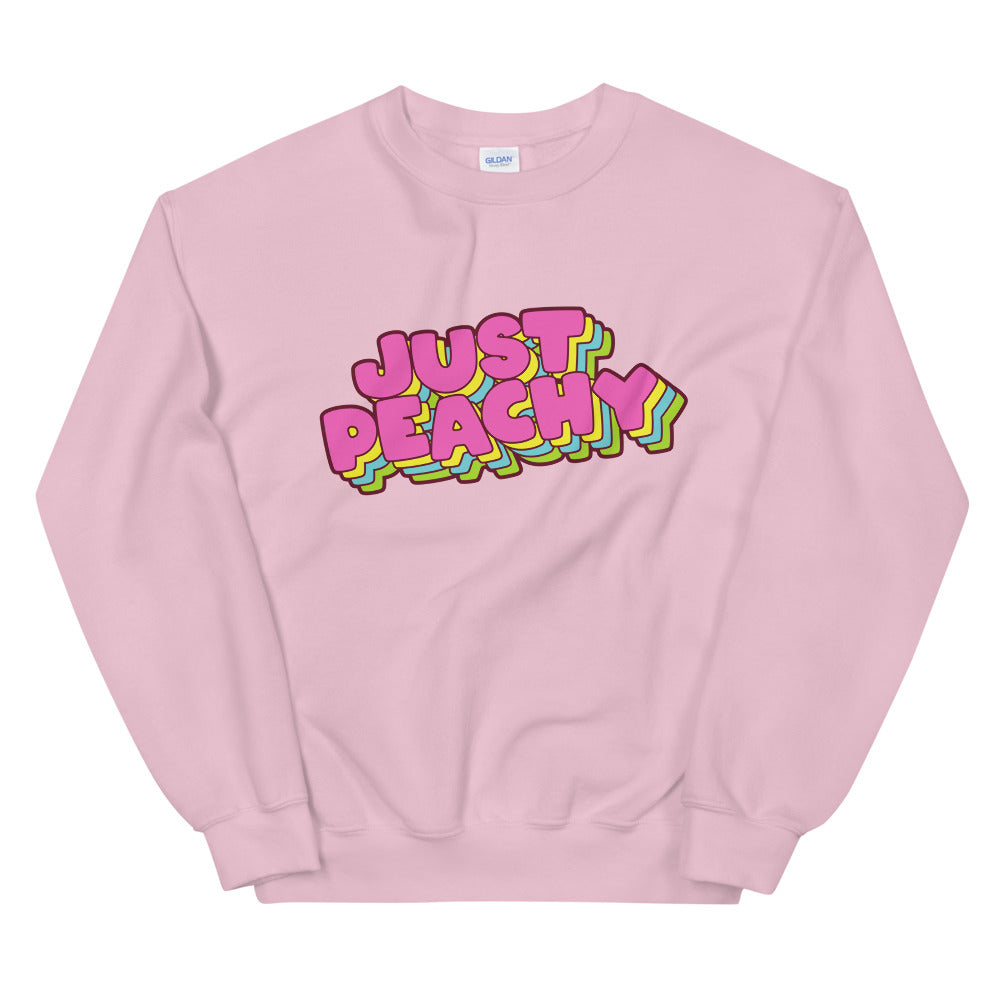 Just Peachy Meme Pullover Crewneck Sweatshirt for Women