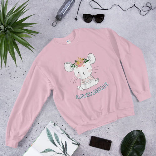 Cute Mouse Rat Ratatouille Crewneck Sweatshirt for Women
