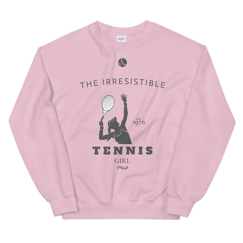 Irresistible Tennis Girl Crewneck Sweatshirt for Women