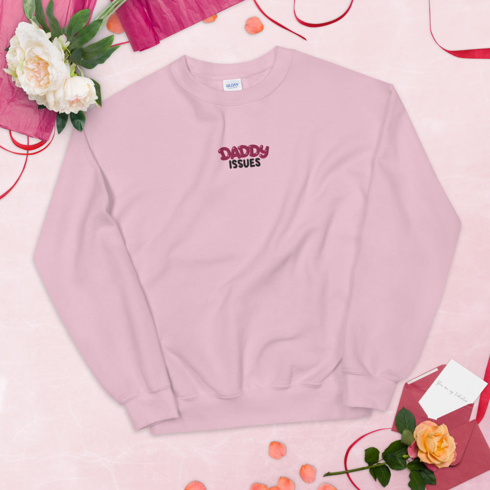 Daddy Issues Sweatshirt Embroidered Daddy Meme Pullover Crewneck
