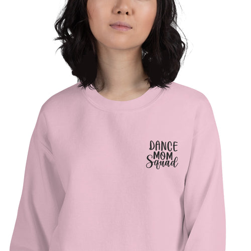 Dance Mom Squad Embroidered Pullover Crewneck Sweatshirt
