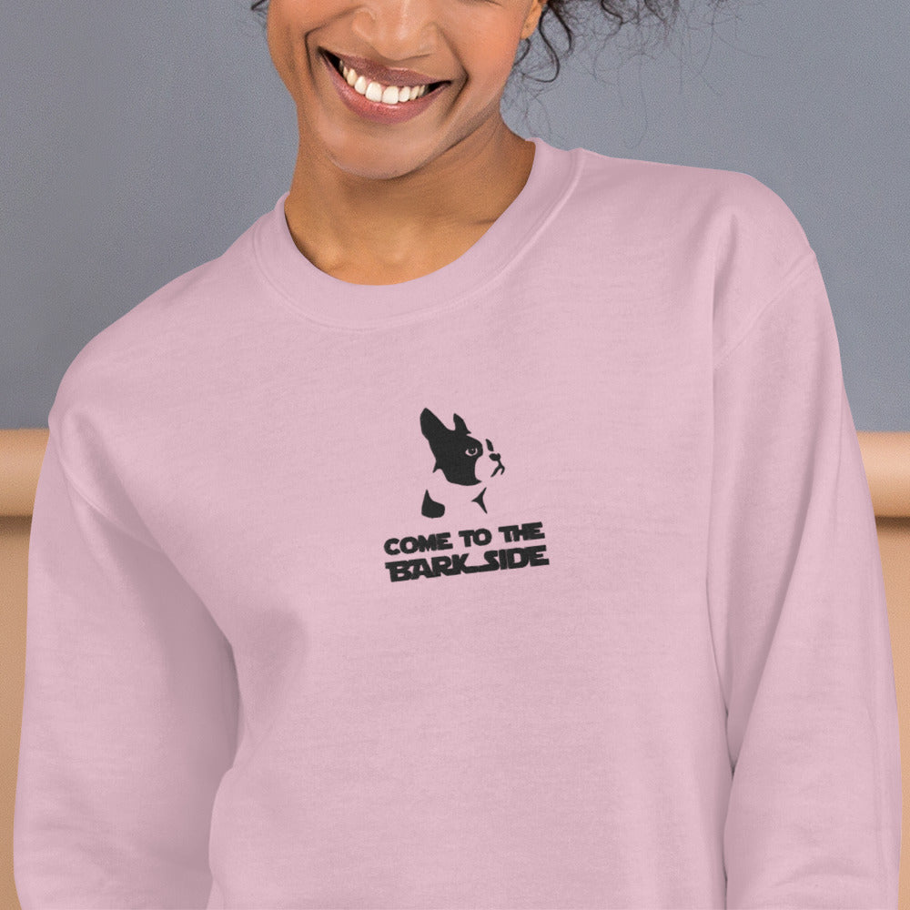 Boston Terrier Star Wars Sweatshirt Embroidered Dog Pullover Crewneck Women