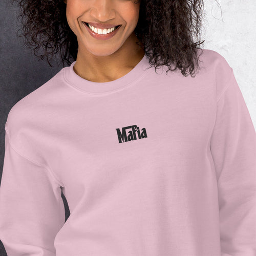 Mafia Sweatshirt Cool Embroidered Mafia Pullover Crewneck for Women
