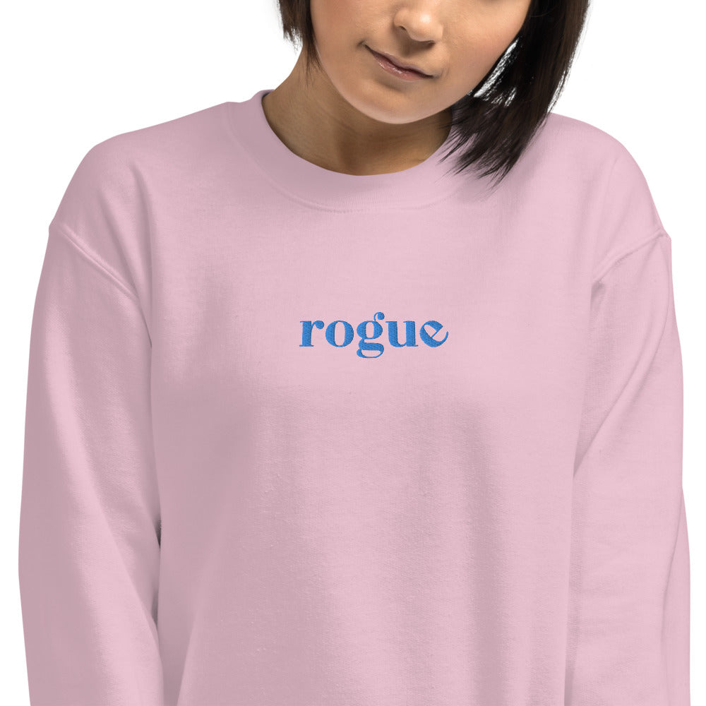 Rogue Sweatshirt Embroidered Trickster Pullover Crewneck Women