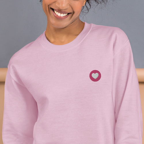 Heart Emoji Facebook Sweatshirt Embroidered Heart Emoji Crewneck