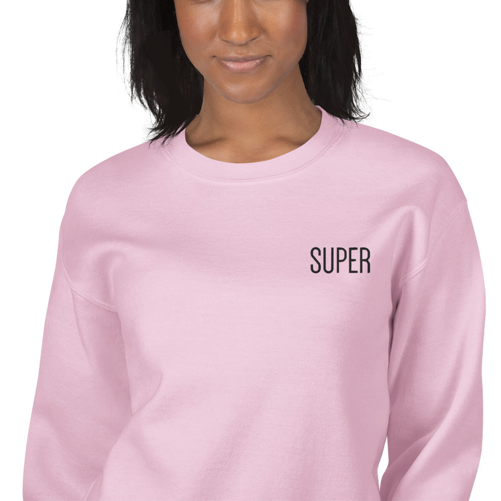 Super Sweatshirt | Embroidered Super Pullover Crewneck