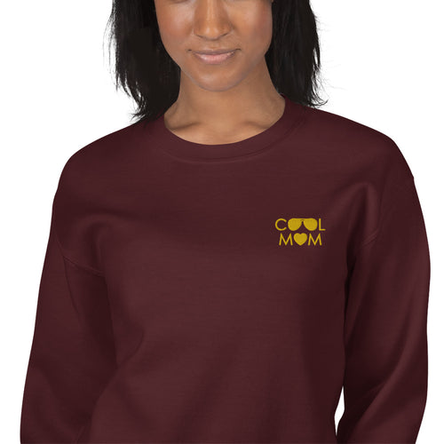 Cool Mom Sweatshirt Custom Embroidered Pullover Crewneck