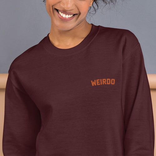 Weirdo Sweatshirt Embroidered Weird Pullover Crewneck