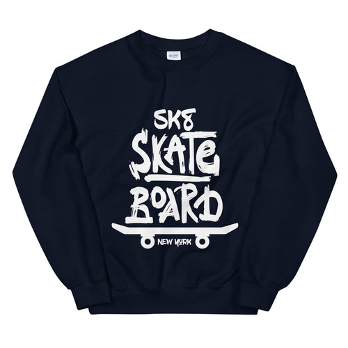 Sk8 SkateBoard New York Crewneck Sweatshirt for Women