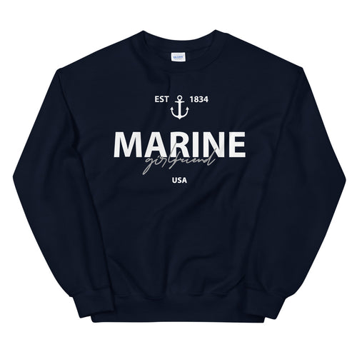 Marine Girlfriend Crewneck Sweatshirt for Women