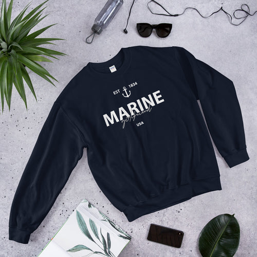 Marine Girlfriend Crewneck Sweatshirt for Women
