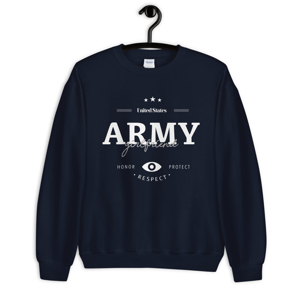 US Army Girlfriend Sweatshirt Pullover Crewneck Gift Idea