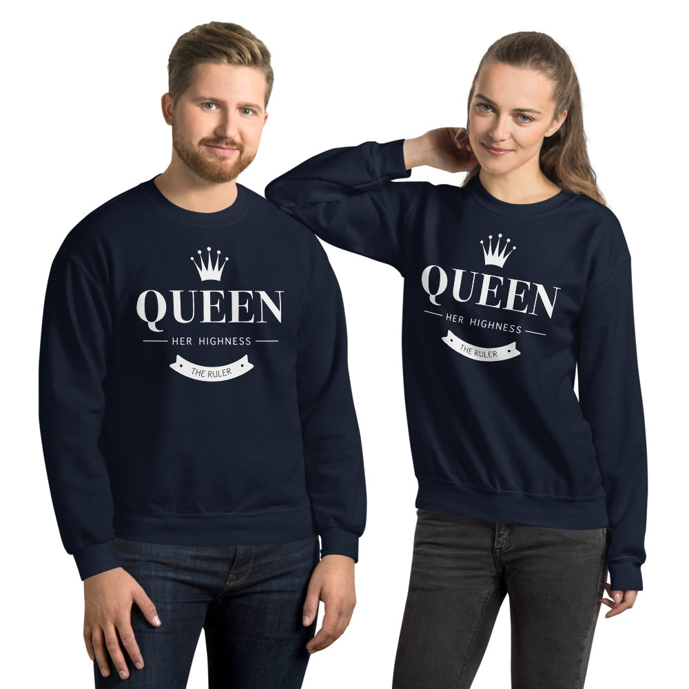The Queen Crew Neck Sweatshirt | The Great Ruler Pullover for Women